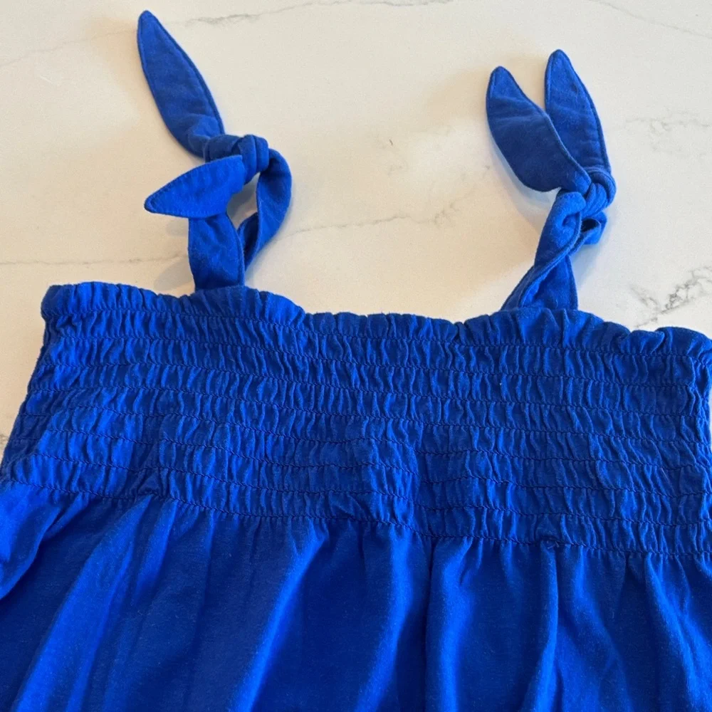 Charming Blue and White Striped Kids Dress Set